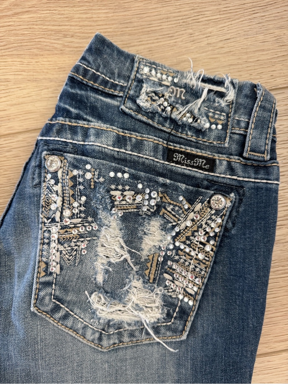 Embellished Dark Wash Women’s Missme Jeans